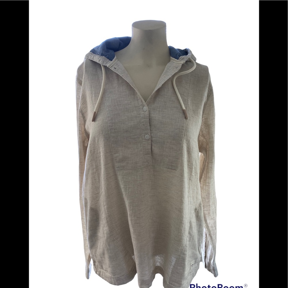 NEW LL Bean Textured Linen Anorak Size S